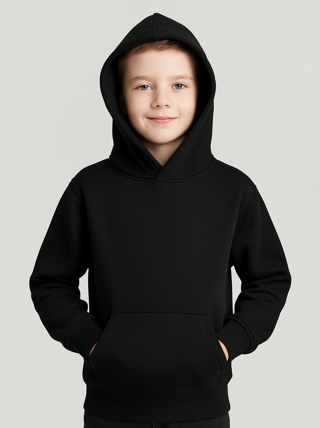 Plain Black Kids Hoodie – Bulk Pricing