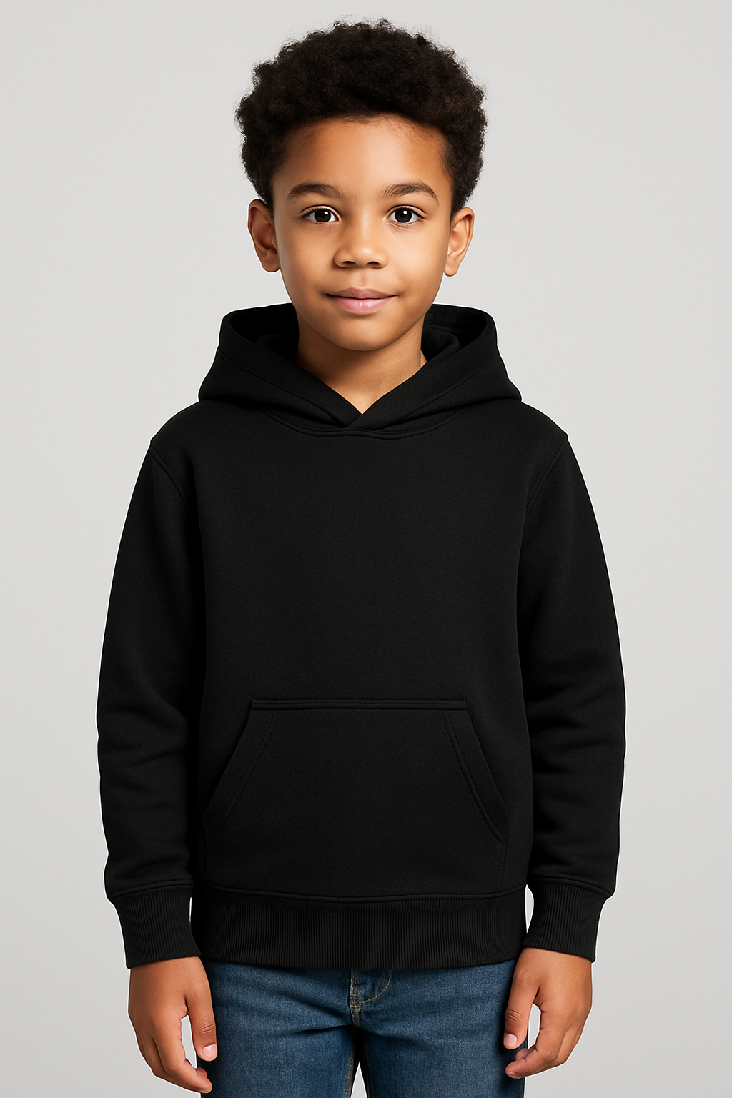 Plain Black Kids Hoodie – Bulk Pricing