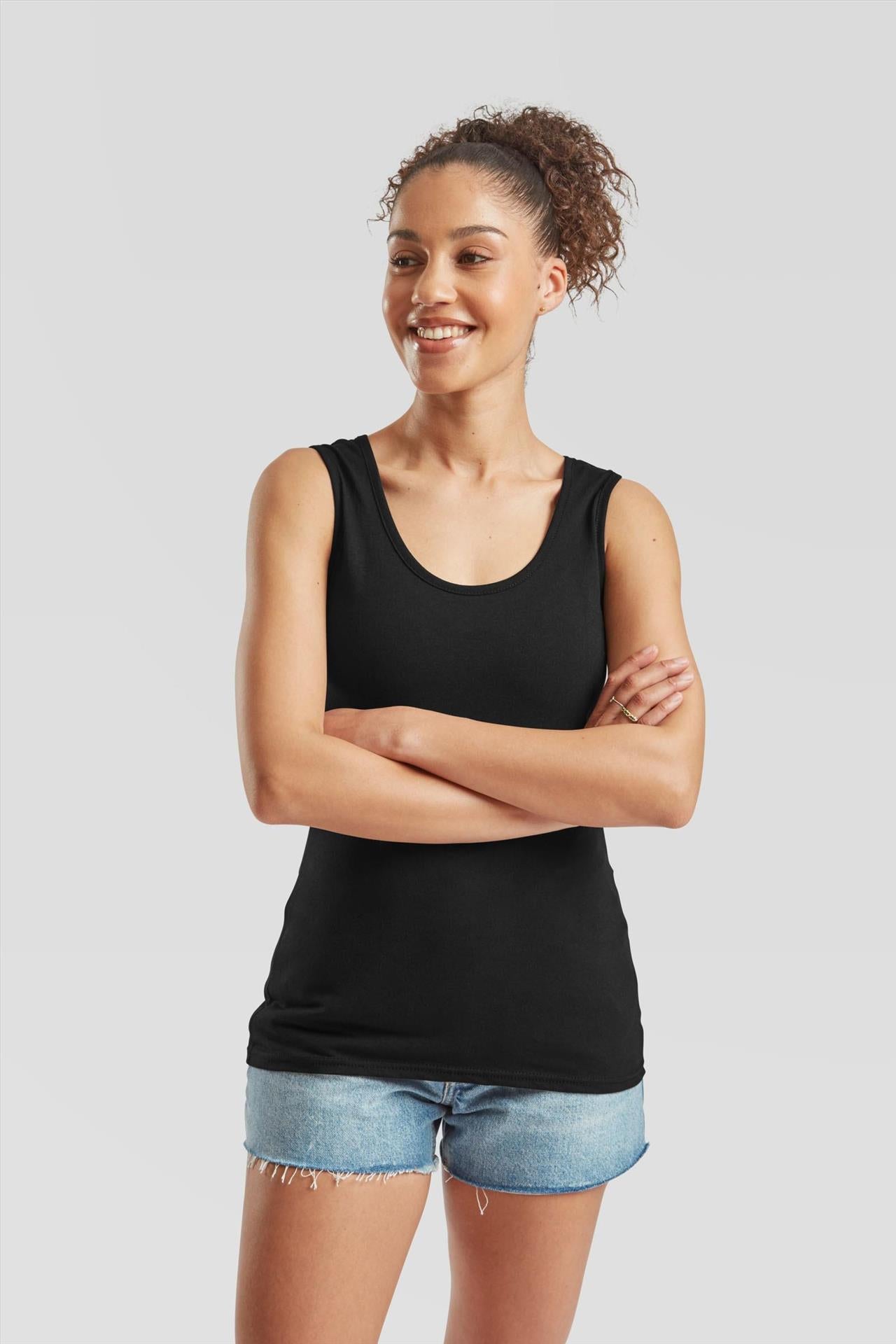 F61376 - FotL Valueweight Open End 165 Regular Fit Vest Ladies