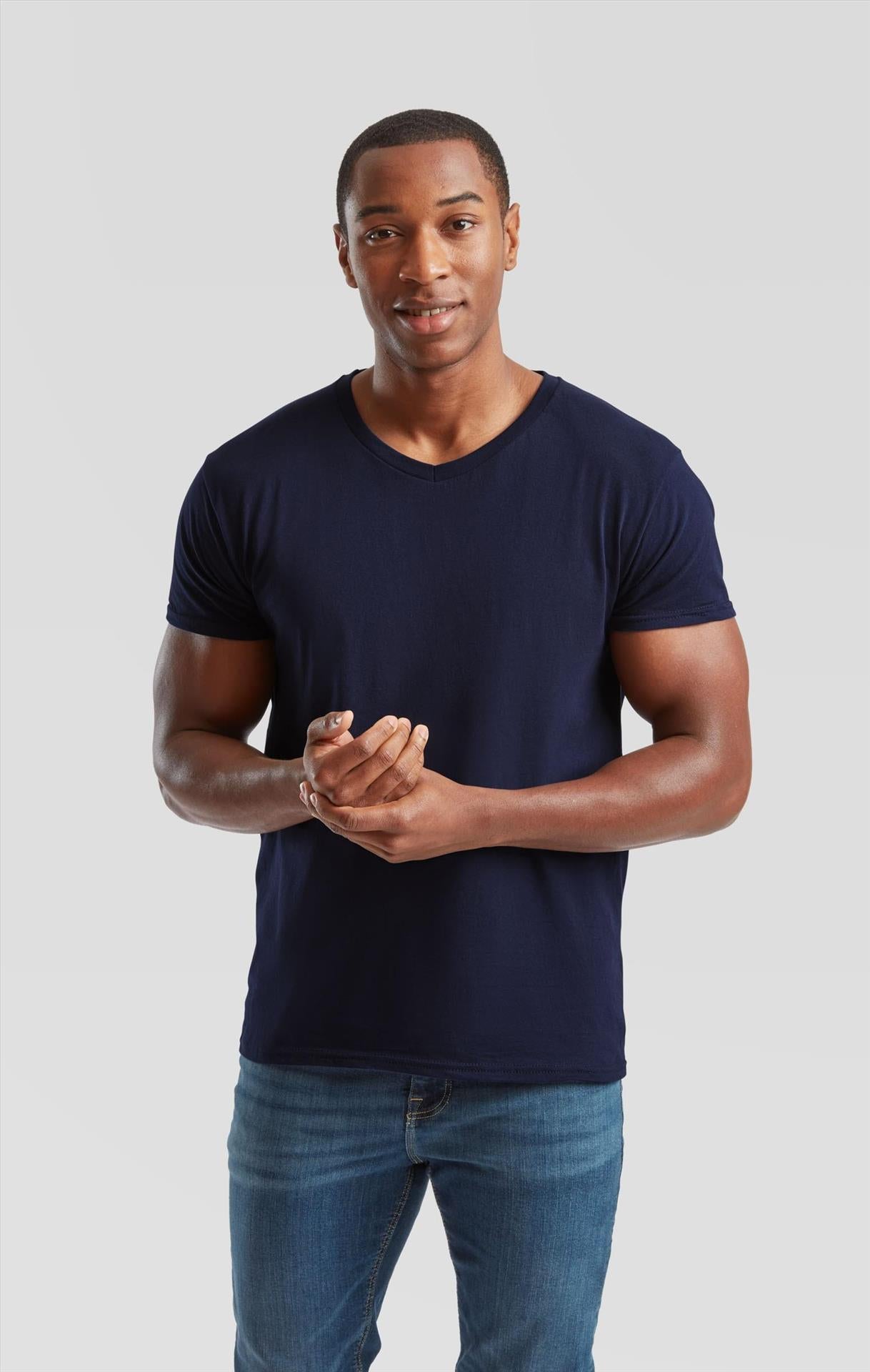 F61442 - FotL Iconic Combed 150 Regular Fit V Neck Tee Adult