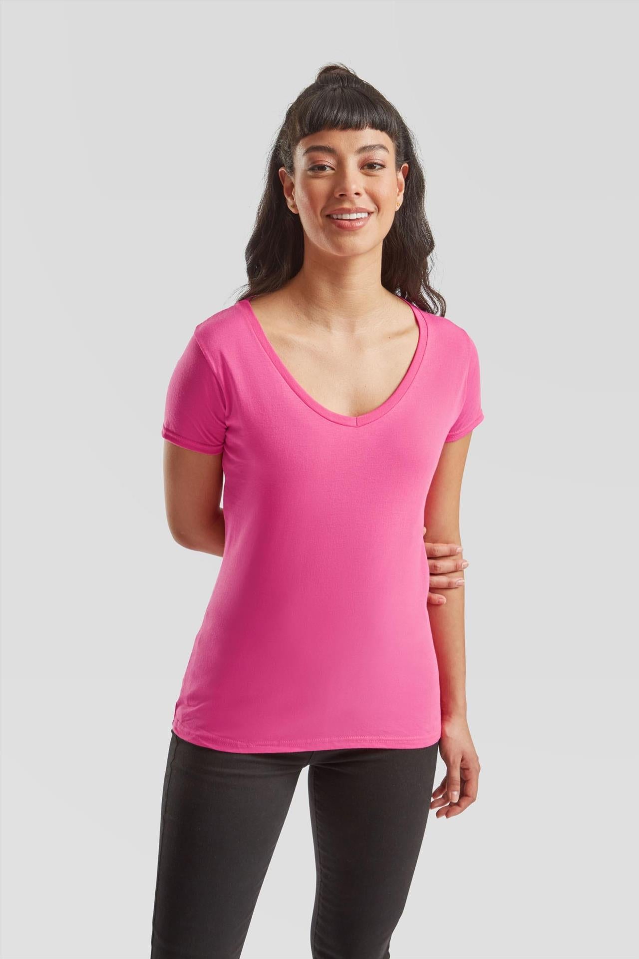 F61444 - FotL Iconic Combed 150 Regular Fit V Neck Tee Ladies