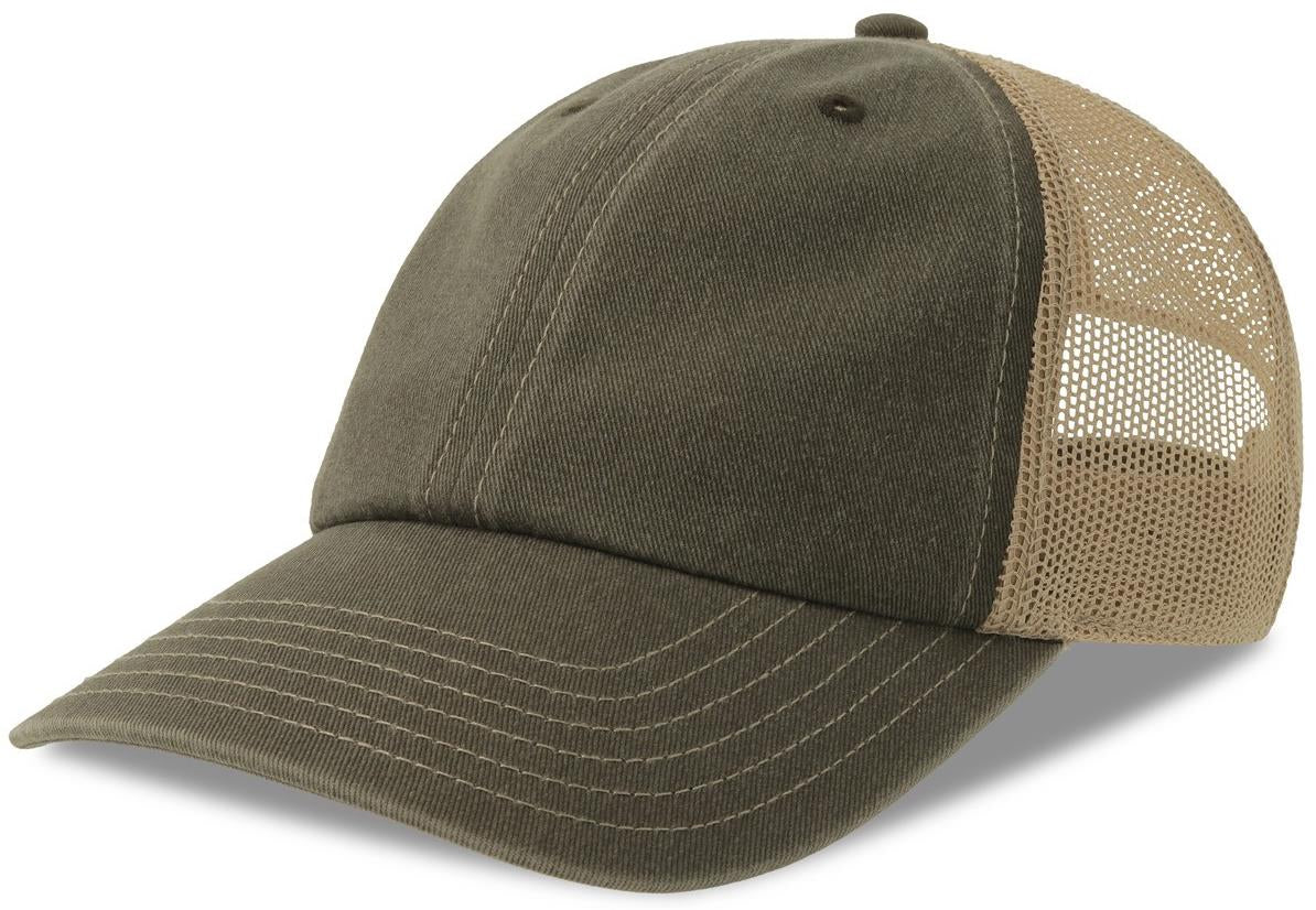 ACTEON - Atlantis Teon 6 Panel Unstructured Low Profile Mid Visor Pigment Dyed Recycled Trucker Cap