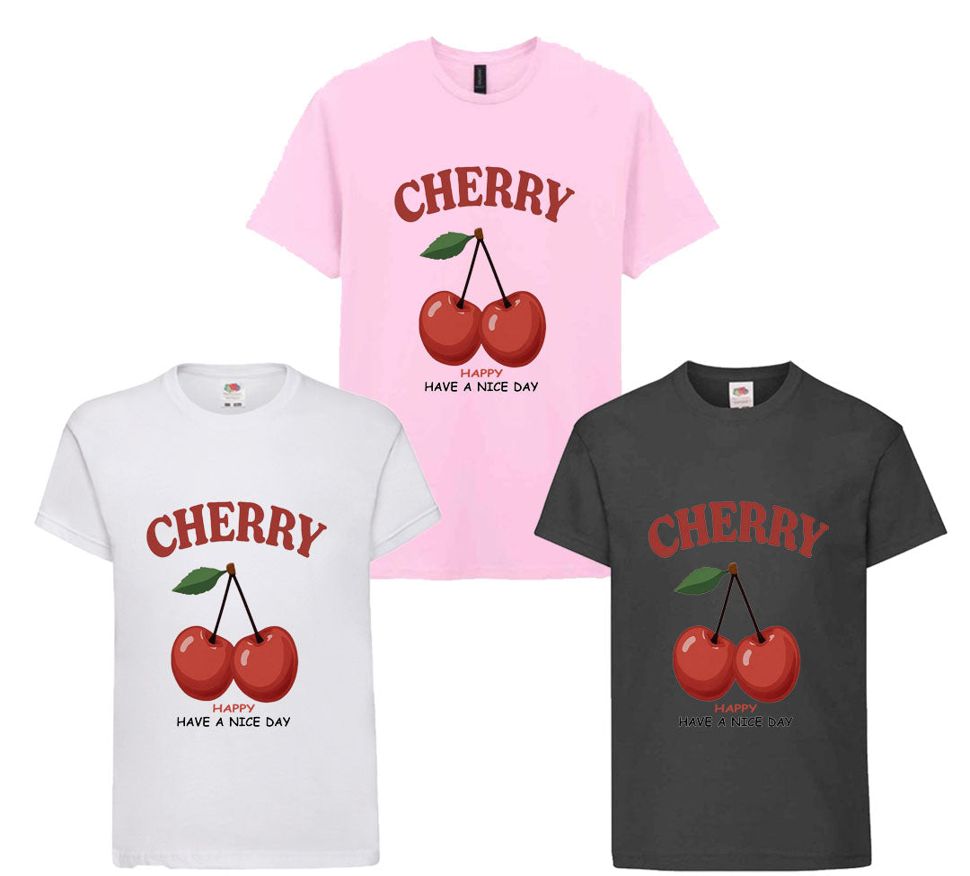 Cherry Happy Graphics Kids t shirt