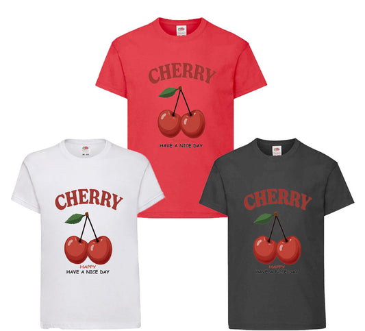Cherry Happy Graphics Kids t shirt