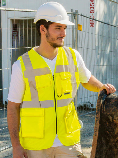 Korntex KXEXEC # Hi Vis 120 Executive Multifunction Safety Vest wholesale blank hi visibility vest