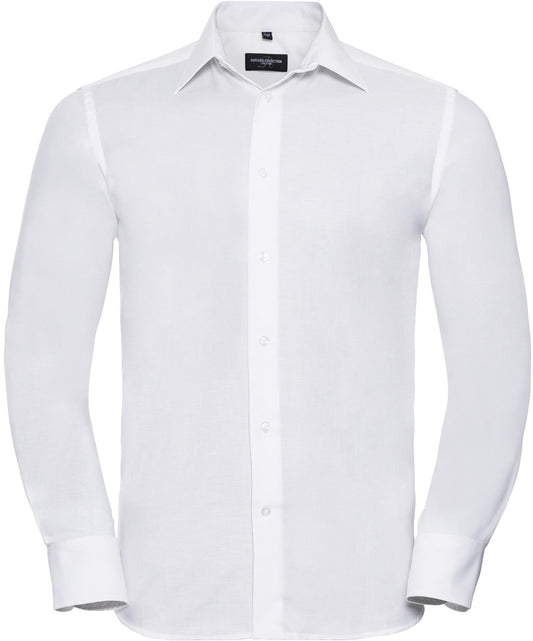 R922M - Russell Athletic Oxford 135 Tailored Fit L/S Shirt Adult