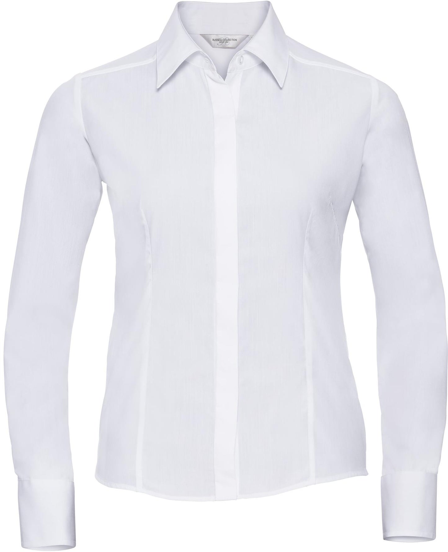 R924F - Russell Athletic Polycotton Poplin 110 Fitted L/S Shirt Ladies