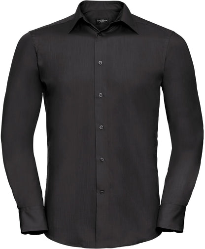 R924M - Russell Athletic Polycotton Poplin 110 Tailored Fit L/S Shirt Adult