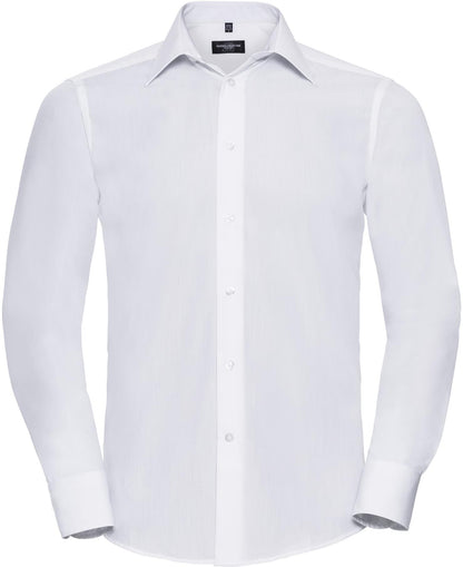 R924M - Russell Athletic Polycotton Poplin 110 Tailored Fit L/S Shirt Adult