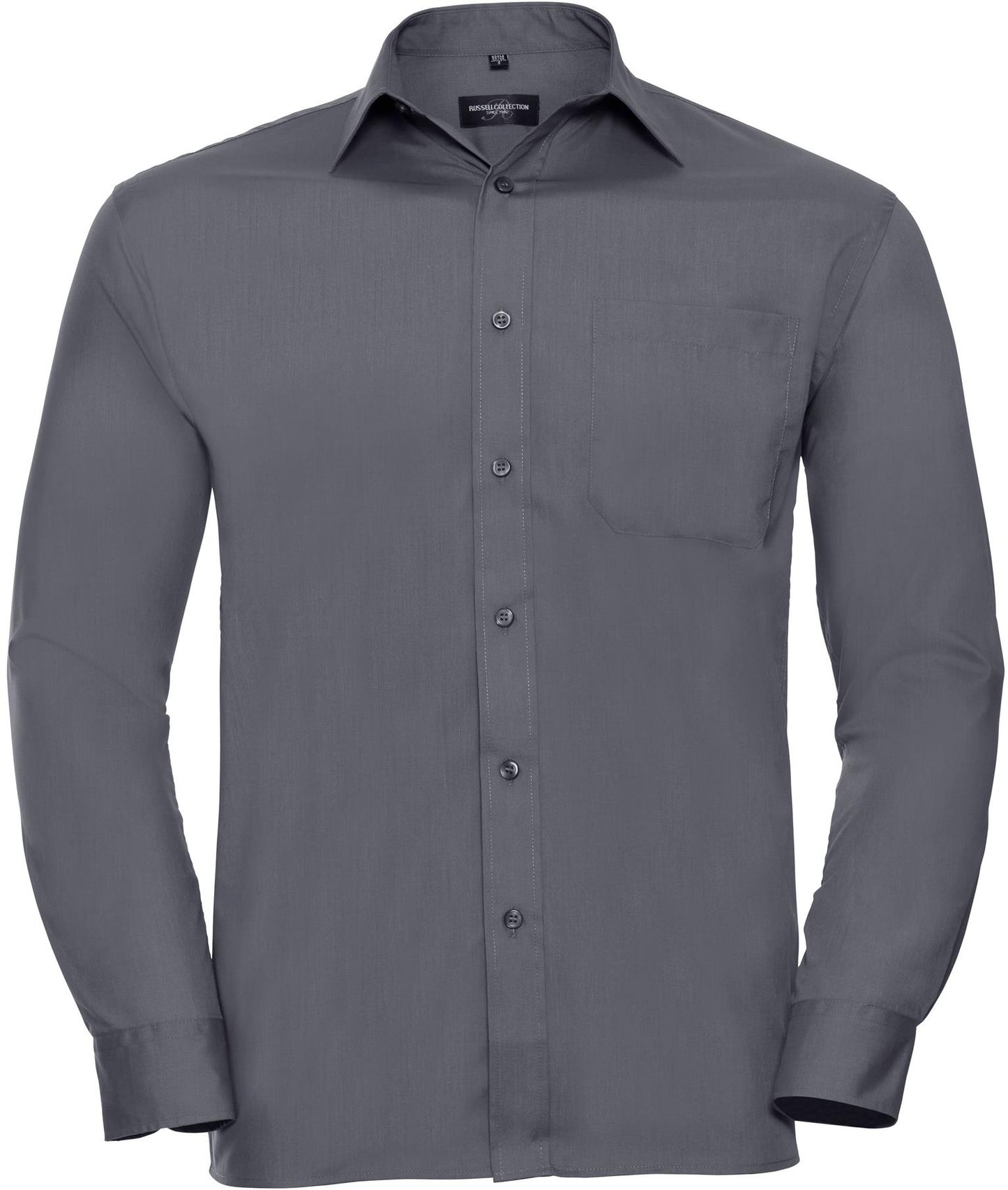 R934M - Russell Athletic Polycotton Poplin 110 Classic Fit L/S Shirt Adult