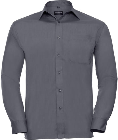 R934M - Russell Athletic Polycotton Poplin 110 Classic Fit L/S Shirt Adult