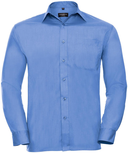 R934M - Russell Athletic Polycotton Poplin 110 Classic Fit L/S Shirt Adult