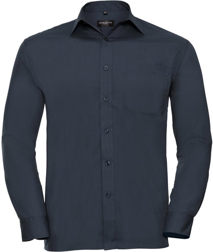 R934M - Russell Athletic Polycotton Poplin 110 Classic Fit L/S Shirt Adult