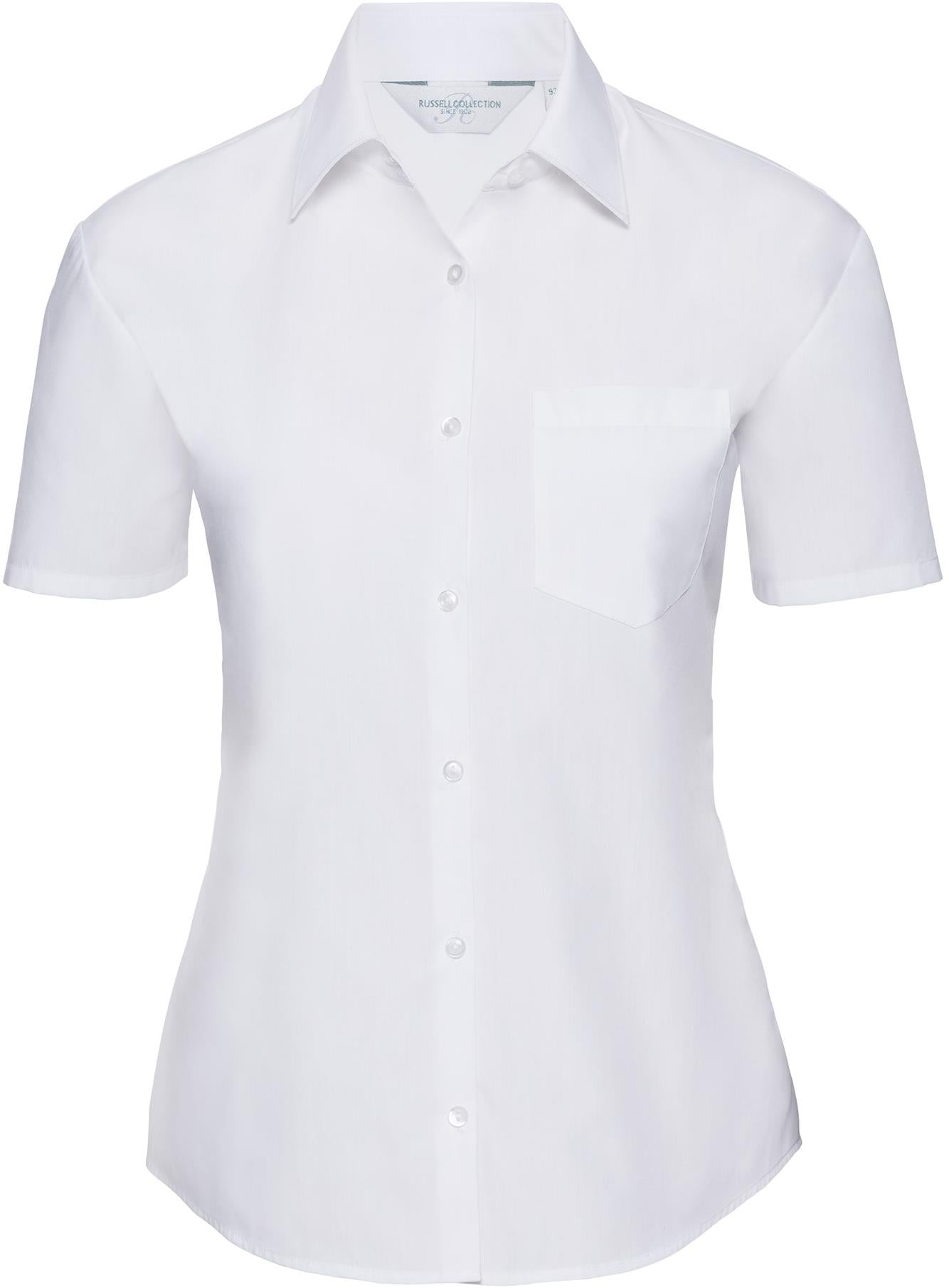 R935F - Russell Athletic Polycotton Poplin 110 Classic Fit S/S Shirt Ladies