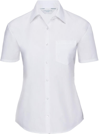 R935F - Russell Athletic Polycotton Poplin 110 Classic Fit S/S Shirt Ladies