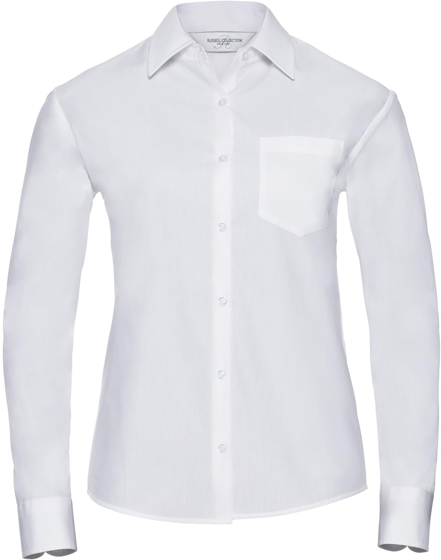 R936F - Russell Athletic Pure Cotton Poplin 125 Classic Fit L/S Shirt Ladies