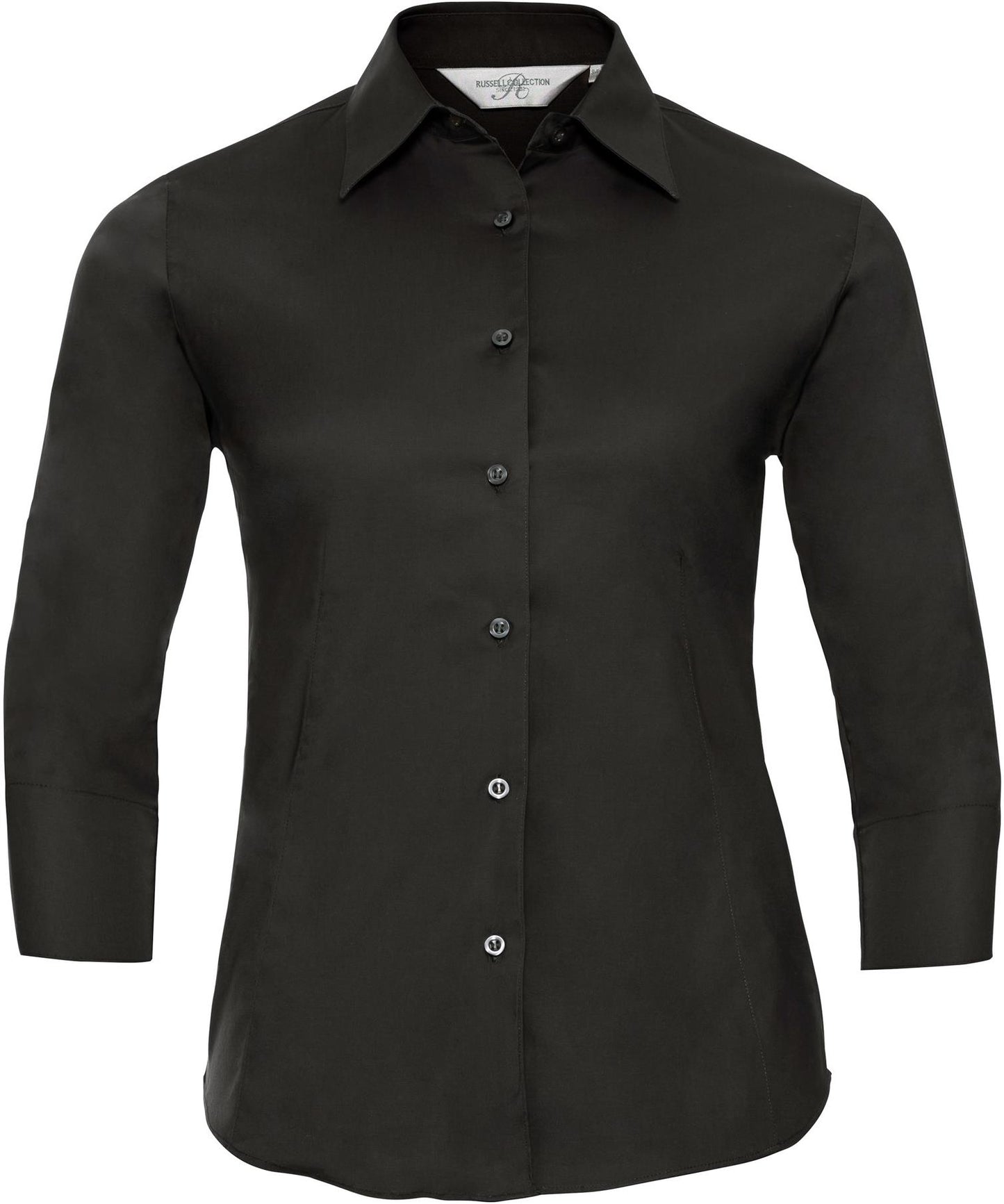 R946F - Russell Athletic Poplin 140 Stretch Fit L/S Shirt Adult
