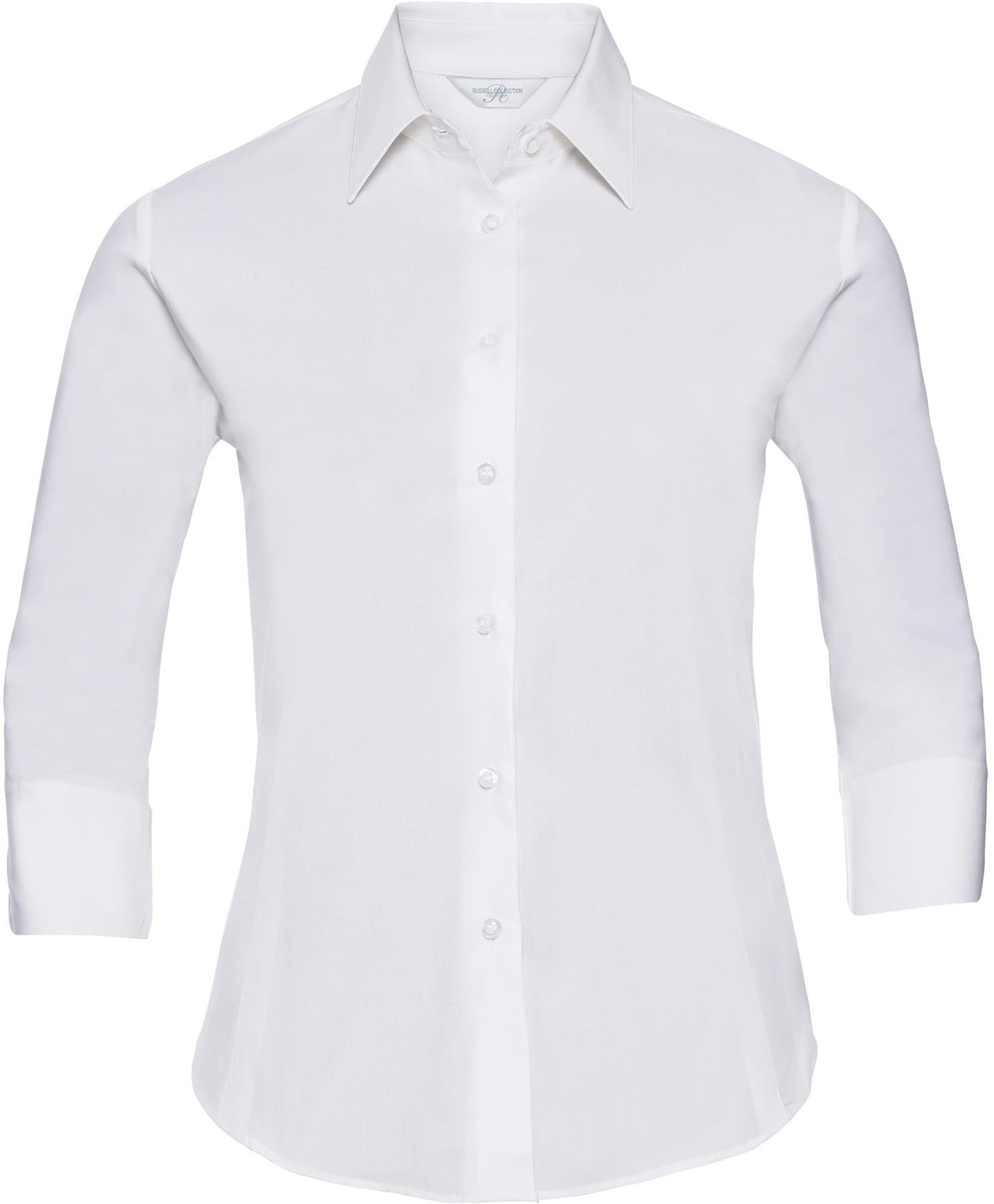 R946F - Russell Athletic Poplin 140 Stretch Fit L/S Shirt Adult
