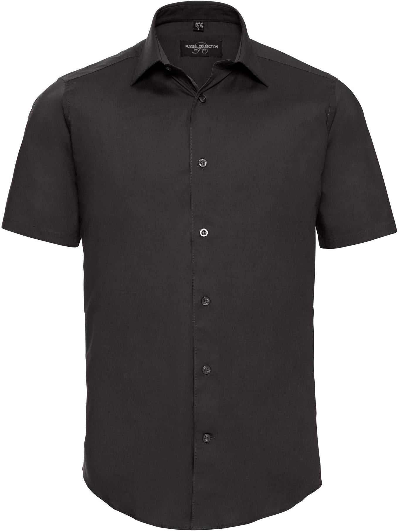 R947M - Russell Athletic Poplin 140 Stretch Fit S/S Shirt Adult