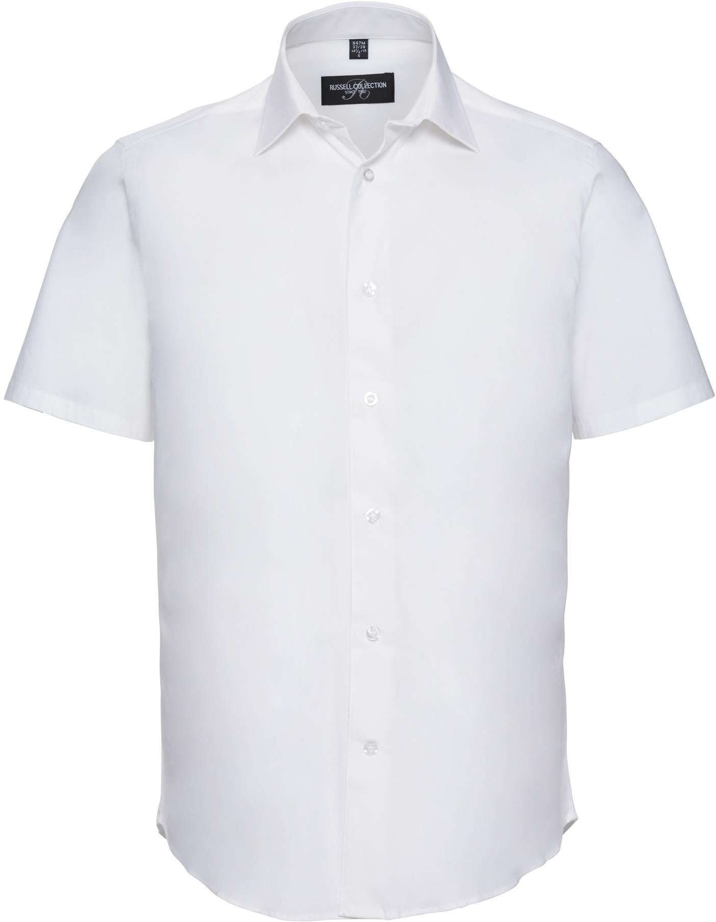 R947M - Russell Athletic Poplin 140 Stretch Fit S/S Shirt Adult