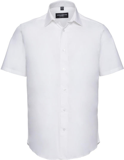 R947M - Russell Athletic Poplin 140 Stretch Fit S/S Shirt Adult