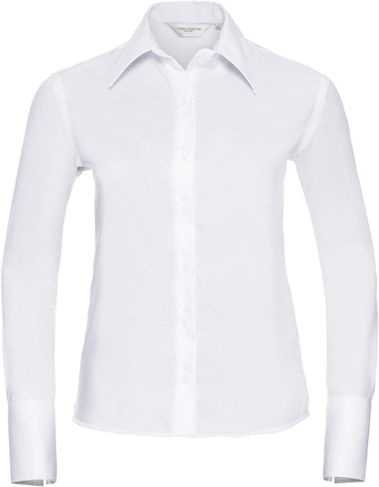 R956F - Russell Athletic Ultimate Non Iron Twill 120 Tailored Fit L/S Shirt Ladies