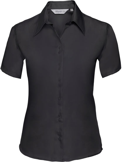 R957F - Russell Athletic Ultimate Non Iron Twill 120 Tailored Fit S/S Shirt Ladies