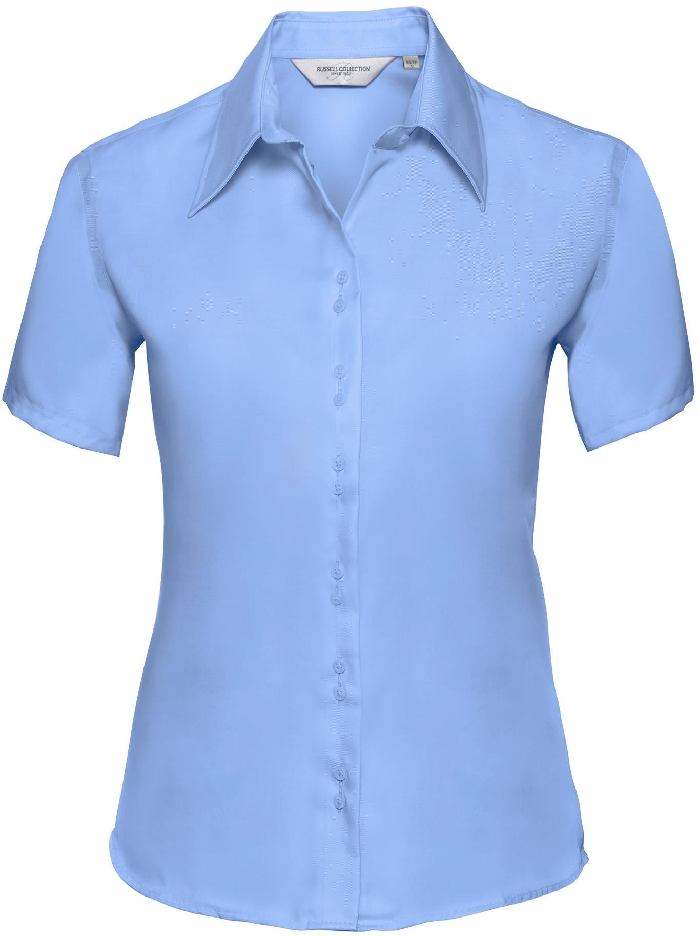 R957F - Russell Athletic Ultimate Non Iron Twill 120 Tailored Fit S/S Shirt Ladies