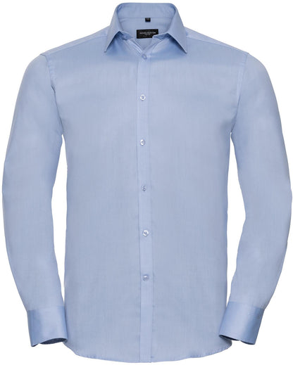 R962M - Russell Athletic Herringbone 130 Tailored Fit L/S Shirt Adult