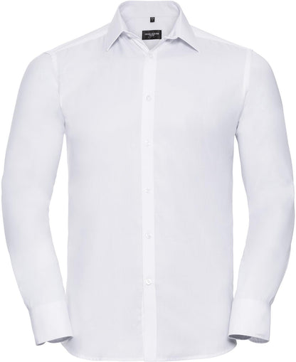 R962M - Russell Athletic Herringbone 130 Tailored Fit L/S Shirt Adult