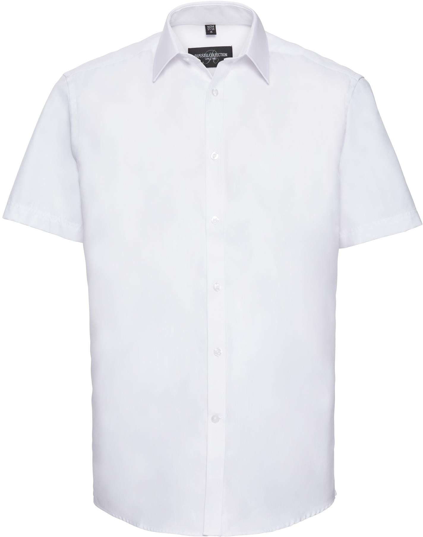 R963M - Russell Athletic Herringbone 130 Tailored Fit S/S Shirt Adult