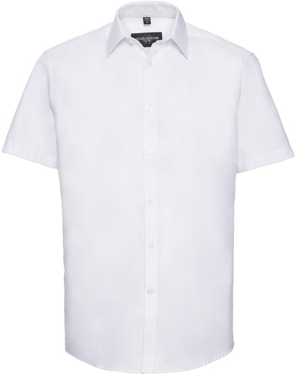 R963M - Russell Athletic Herringbone 130 Tailored Fit S/S Shirt Adult