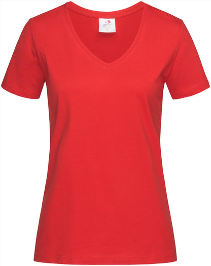 ST2700 - Stedman Classic Ringspun 155 Regular Fit V Neck Tee Ladies