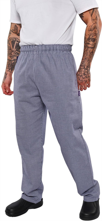 B704 - BonChef Check Baggy Chef Trouser