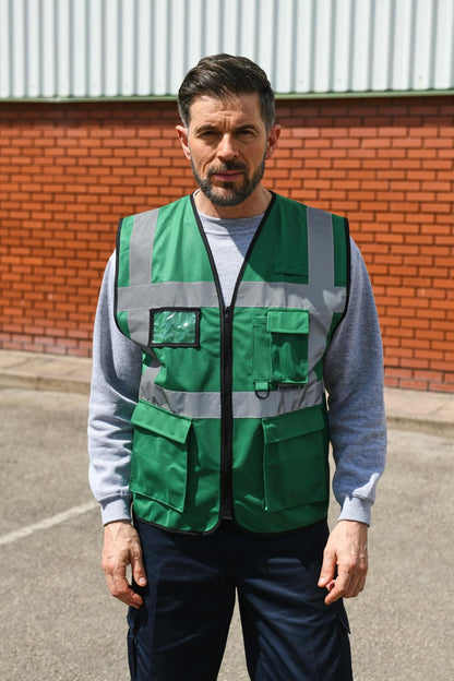 Korntex KXEXEC # Hi Vis 120 Executive Multifunction Safety Vest wholesale blank hi visibility vest - view 11