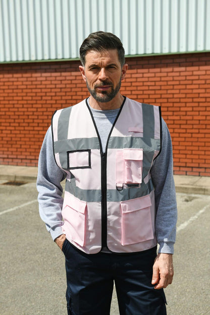 Korntex KXEXEC # Hi Vis 120 Executive Multifunction Safety Vest wholesale blank hi visibility vest - view 13