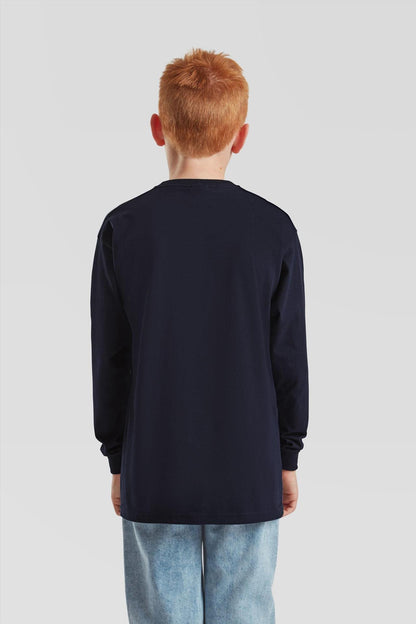 F61007 - FotL Valueweight Open End 165 Regular Fit L/S Tee Kids