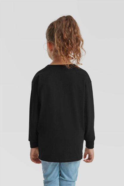 F61007 - FotL Valueweight Open End 165 Regular Fit L/S Tee Kids