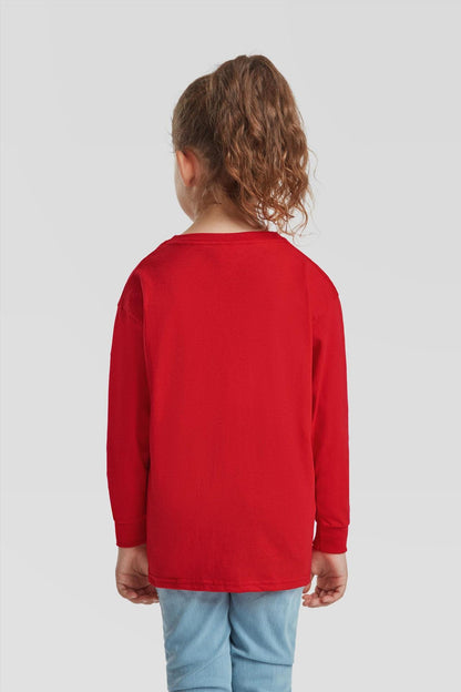 F61007 - FotL Valueweight Open End 165 Regular Fit L/S Tee Kids