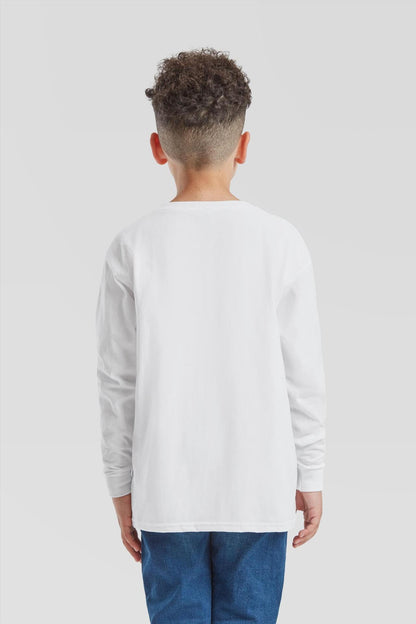 F61007 - FotL Valueweight Open End 165 Regular Fit L/S Tee Kids