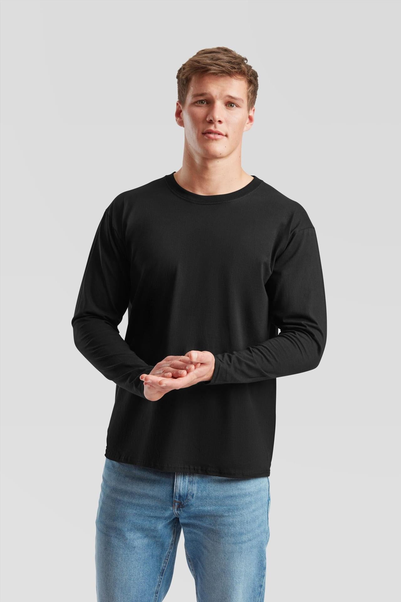 F61038 - FotL Valueweight Open End 165 Regular Fit L/S Tee Adult