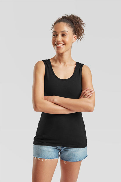 F61376 - FotL Valueweight Open End 165 Regular Fit Vest Ladies