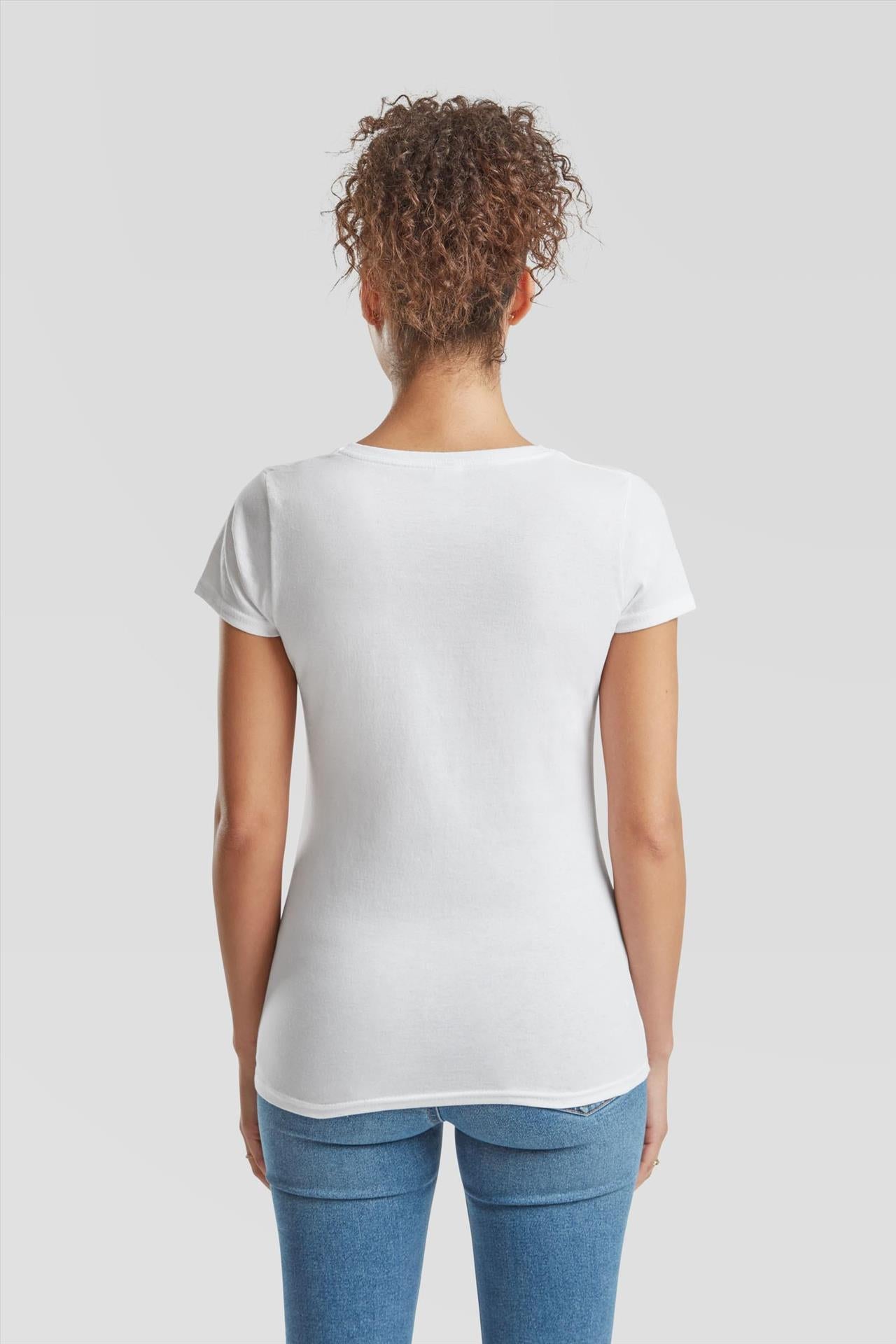 F61398 - FotL Valueweight Open End 165 Regular Fit V Neck Tee Ladies