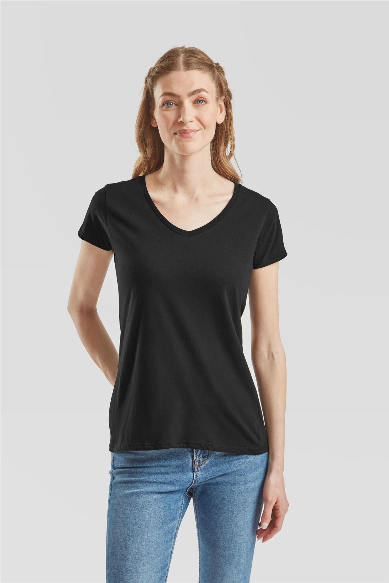 F61444 - FotL Iconic Combed 150 Regular Fit V Neck Tee Ladies