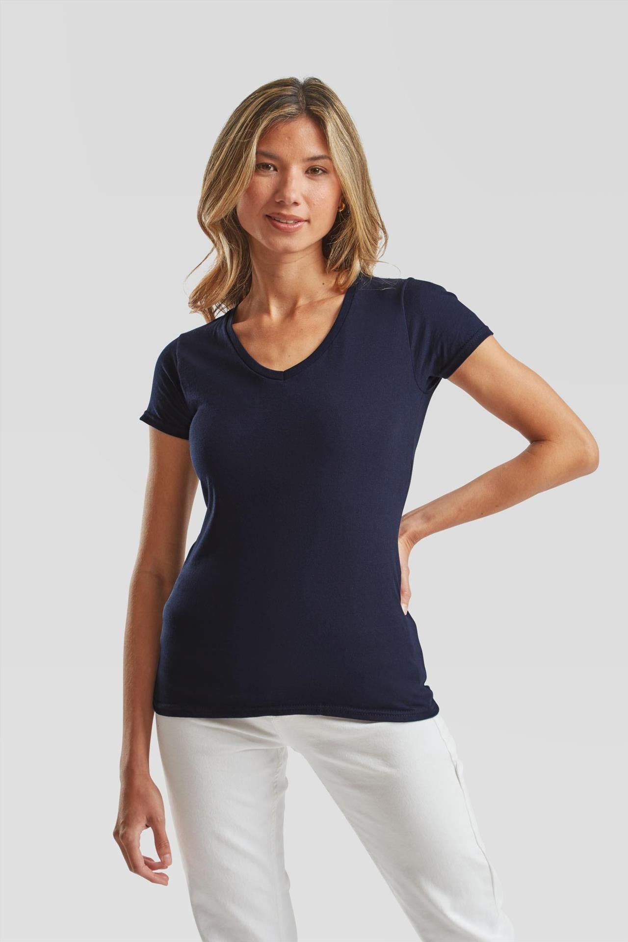 F61444 - FotL Iconic Combed 150 Regular Fit V Neck Tee Ladies