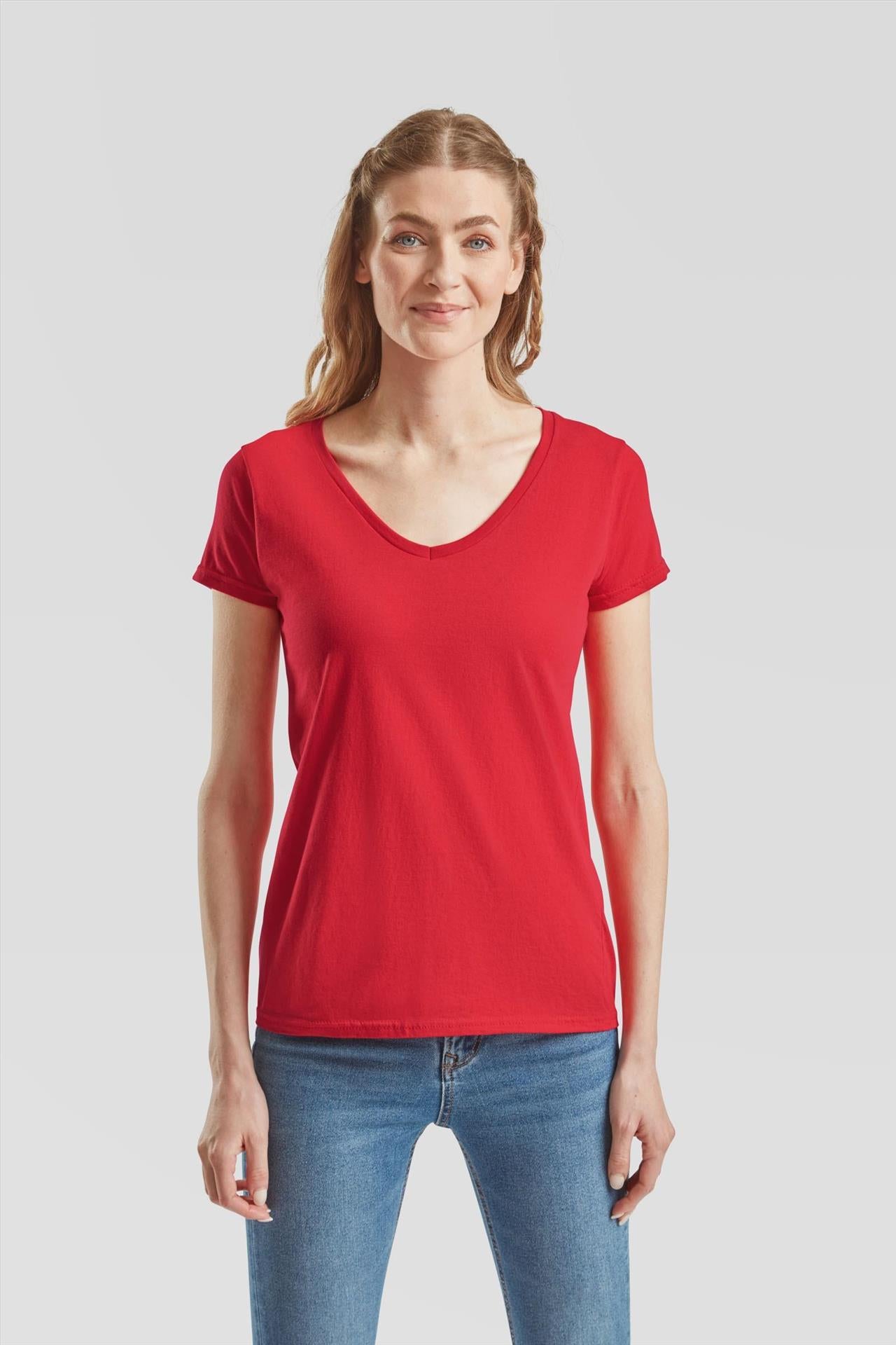 F61444 - FotL Iconic Combed 150 Regular Fit V Neck Tee Ladies