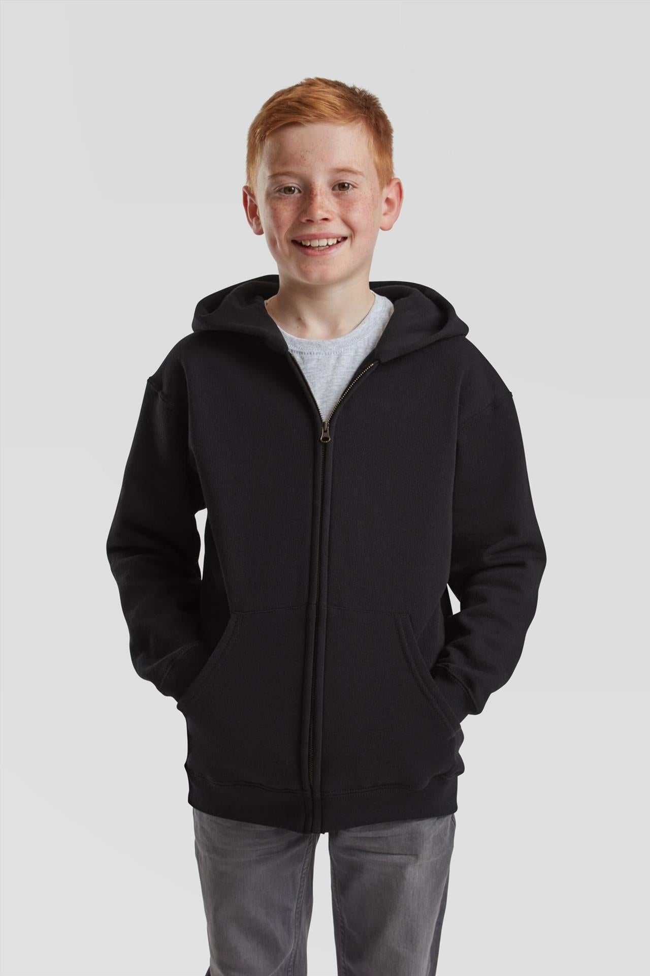 F62045 - FotL Classic Open End 280 Regular Fit Zip Hood Kids