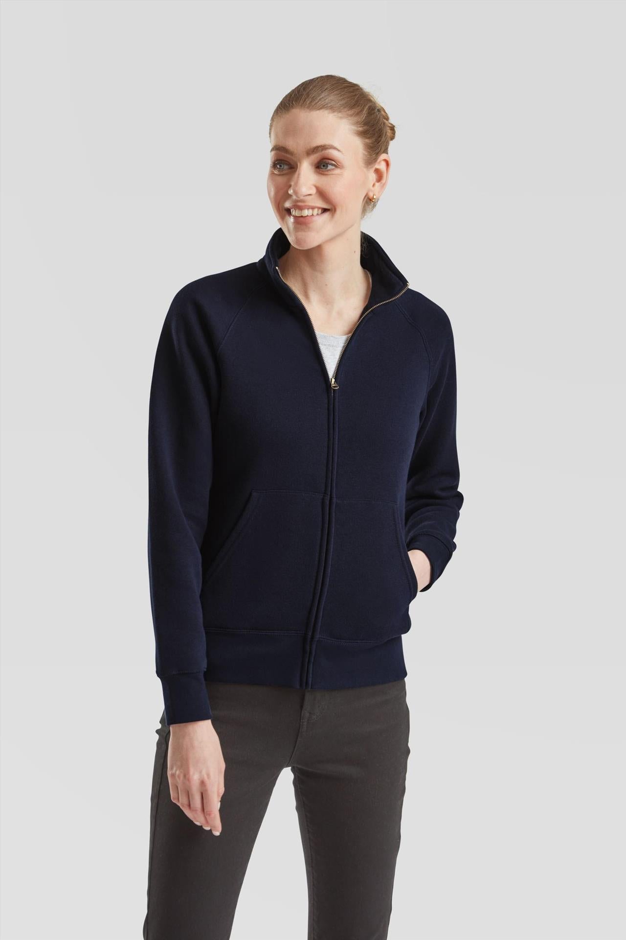F62116 - FotL Premium Open End 280 Regular Fit Full Zip Sweat Ladies
