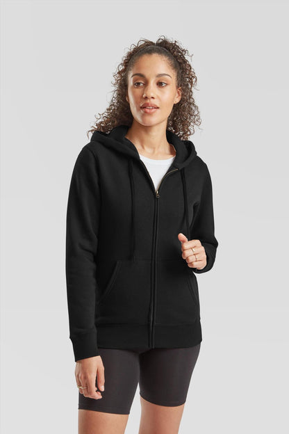 F62118 - FotL Premium Open End 280 Regular Fit Zip Hood Ladies