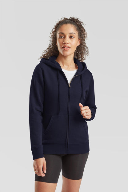 F62118 - FotL Premium Open End 280 Regular Fit Zip Hood Ladies